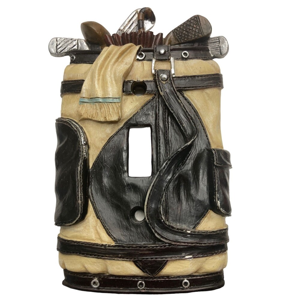 Golf Clubs and Bag Light Switch Plate.   For Your Golfer.